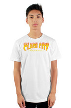 Load image into Gallery viewer, Clash City Apparel Flaming Logo tultex mens t shirt