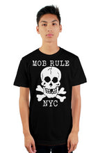 Load image into Gallery viewer, MOB RULE NYC WHITE SKULL tultex mens t shirt