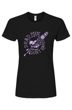 Load image into Gallery viewer, Dead Men DMDR purple Tattoo skull design Women's Premium Cotton T-Shirt