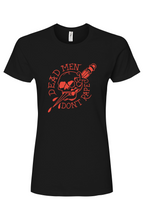 Load image into Gallery viewer, Dead Men DMDR Red Skull Tattoo Women's Premium Cotton T-Shirt