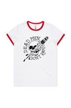 Load image into Gallery viewer, Dead Men DMDR WOMENS MAPLE RINGER TEE