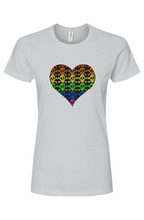 Load image into Gallery viewer, Pride Skull Heart Women's Premium Cotton T-Shirt