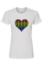 Load image into Gallery viewer, Pride Skull Heart Women's Premium Cotton T-Shirt