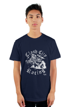 Load image into Gallery viewer, Clash City Racing Weirdoh Deuce Hot Rod White tultex mens t shirt