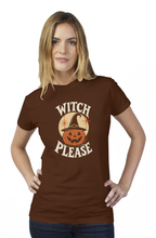 Load image into Gallery viewer, Halloween WITCH PLESSE Pumpkin tultex womens t shirt