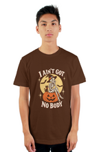 Load image into Gallery viewer, Halloween No Body Pumpkin tultex mens t shirt