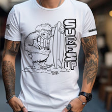 Load image into Gallery viewer, SUN GOD Surf’f Up front print tultex mens t shirt
