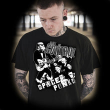 Load image into Gallery viewer, Space Punks Out Of control black mens t shirt