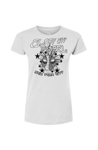 RIDER KICK BUG HEAD White Tultex Womens Fine Jersey T-Shirt