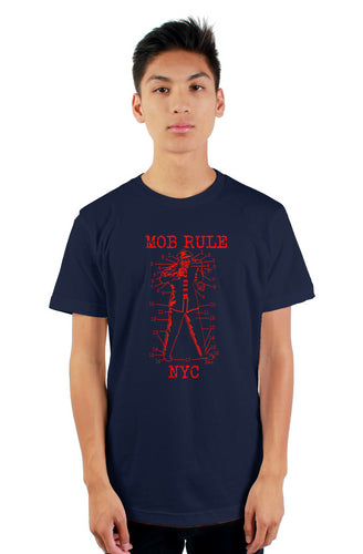 MOB RULE NYC Black tultex mens t shirt