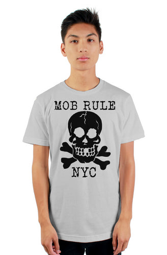 MOB RULE NYC BLACK SKULLtultex mens t shirt