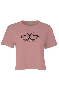 Stoner No One Knows I’m High 4/20 Eyeballs  Womens Cali Crop
