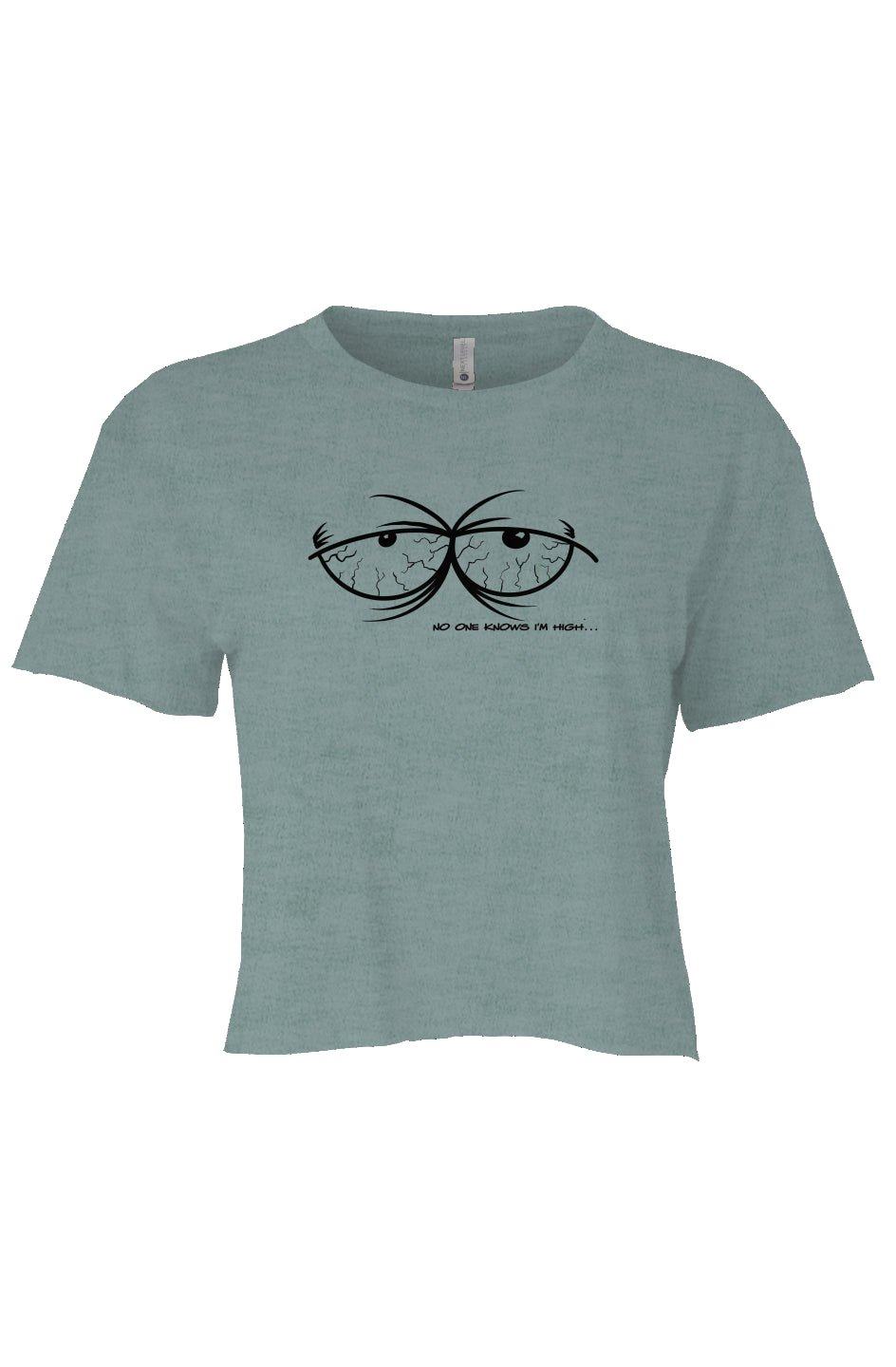 Stoner No One Knows I’m High 4/20 Eyeballs  Womens Cali Crop