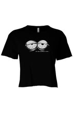 Load image into Gallery viewer, Stoner Bloodshot Eyes No one knows I’m high Festival Womens Cali Crop
