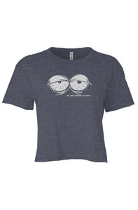 Stoner Bloodshot Eyes No one knows I’m high Festival Womens Cali Crop
