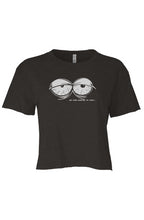 Load image into Gallery viewer, Stoner Bloodshot Eyes No one knows I’m high Festival Womens Cali Crop
