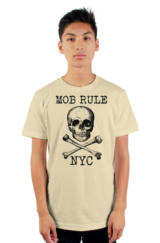 Mob Rule classic Skull N Bones tultex mens t shirt