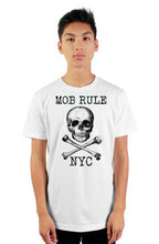 Load image into Gallery viewer, Mob Rule classic Skull N Bones tultex mens t shirt
