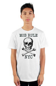 Mob Rule classic Skull N Bones tultex mens t shirt