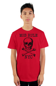 Mob Rule classic Skull N Bones tultex mens t shirt