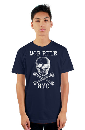 Mob Rule classic Skull N Bones tultex mens t shirt