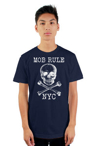 Mob Rule classic Skull N Bones tultex mens t shirt