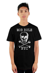 Mob Rule classic Skull N Bones tultex mens t shirt