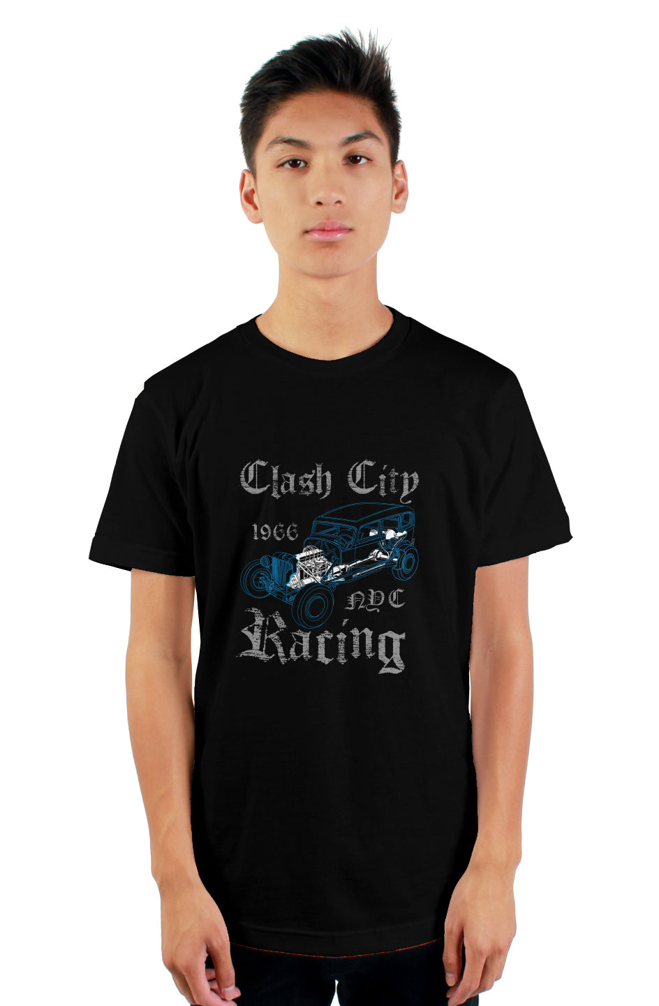 Clash City Racing Deuce Sedan Technical mens t shirt