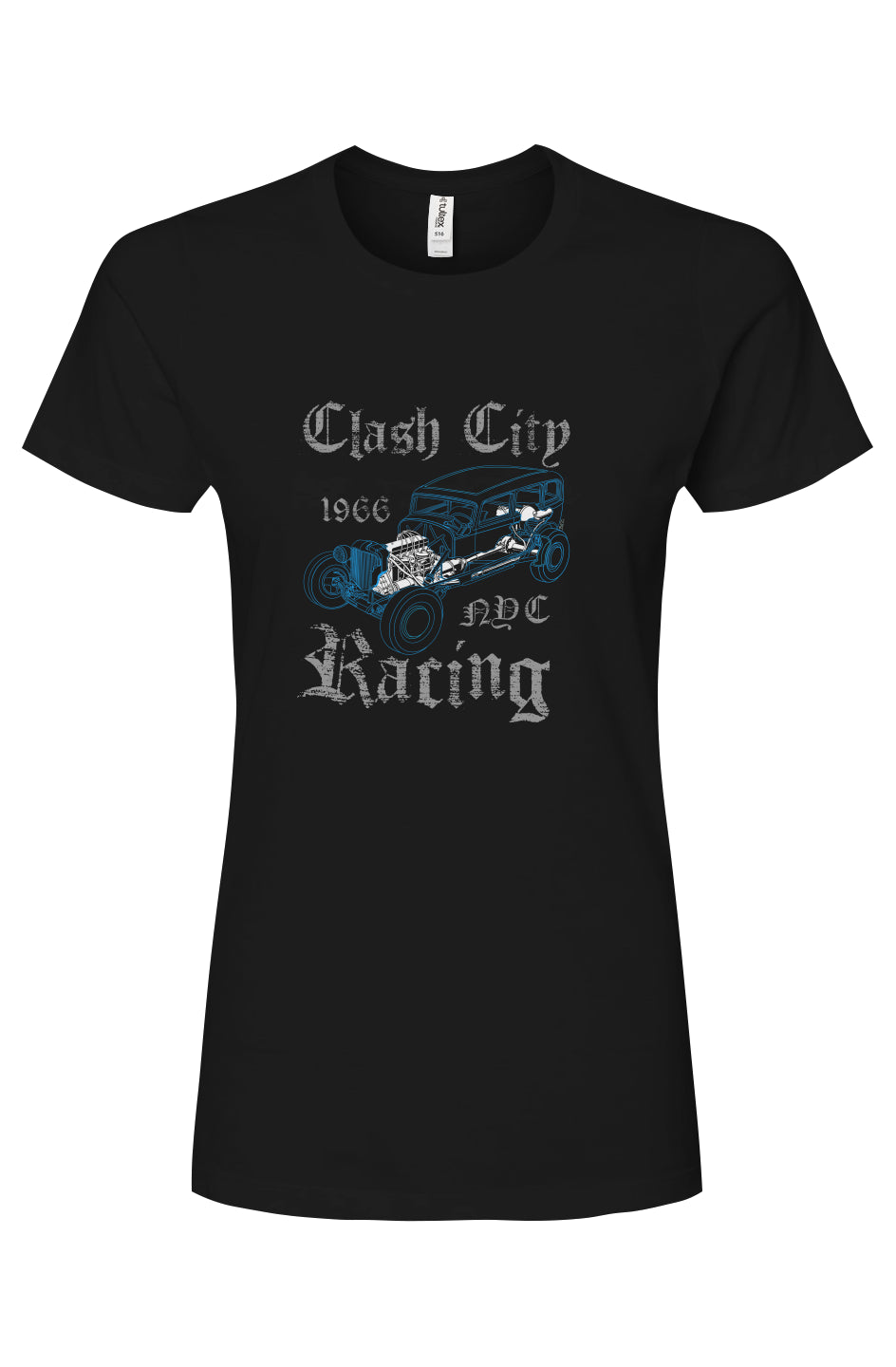 Clash City Racing Deuce Sedan Technical Blueprint Women's Premium Cotton T-Shirt