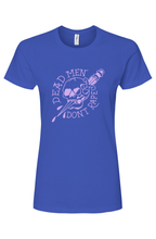 Load image into Gallery viewer, Dead Men DMDR purple Tattoo skull design Women's Premium Cotton T-Shirt
