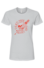 Load image into Gallery viewer, Dead Men DMDR Red Skull Tattoo Women's Premium Cotton T-Shirt
