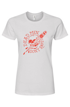 Load image into Gallery viewer, Dead Men DMDR Red Skull Tattoo Women's Premium Cotton T-Shirt
