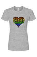 Load image into Gallery viewer, Pride Skull Heart Women's Premium Cotton T-Shirt
