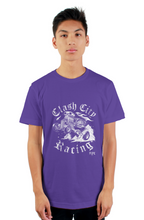 Load image into Gallery viewer, Clash City Racing Weirdoh Deuce Hot Rod White tultex mens t shirt
