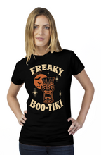 Load image into Gallery viewer, Halloween Freaky Boo Tiki tultex womens t shirt
