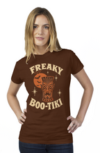 Load image into Gallery viewer, Halloween Freaky Boo Tiki tultex womens t shirt
