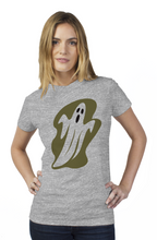 Load image into Gallery viewer, Halloween Ghost tultex womens t shirt
