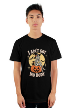 Load image into Gallery viewer, Halloween No Body Pumpkin tultex mens t shirt
