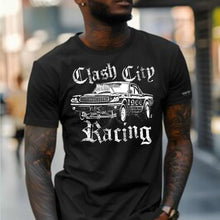 Load image into Gallery viewer, Clash City Racing Mustang Drag Racer tultex mens t shirt
