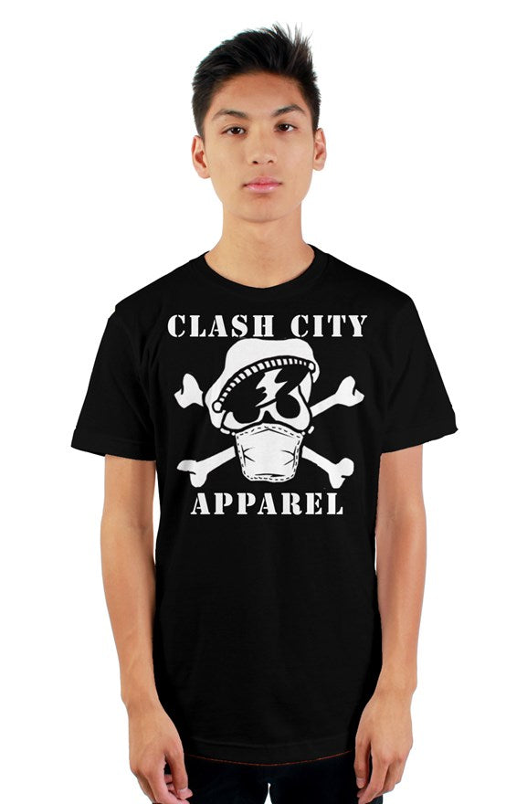 Clash City Covid Skull tultex mens t shirt