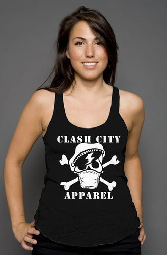 Clash City Covid Skull racerback tank