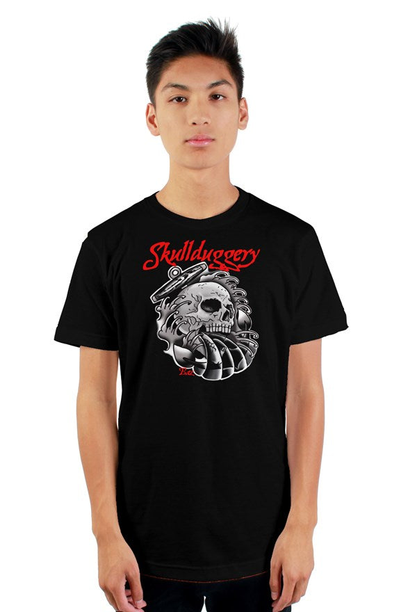 Skullduggery Black tultex mens t shirt