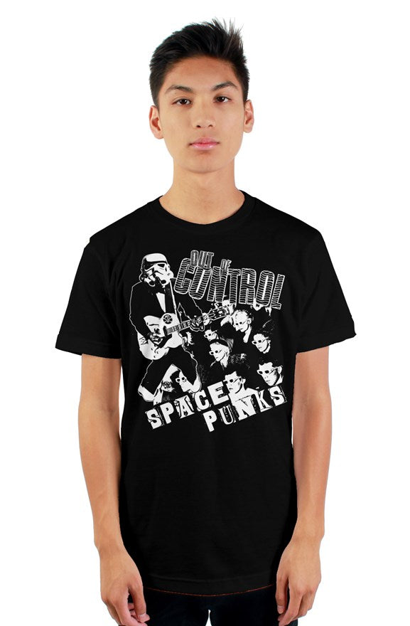 Space Punks Out Of control black mens t shirt