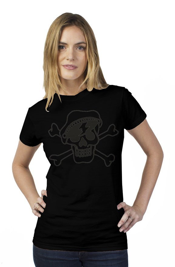 Limited Edition Signature Series Johnny Skull Black womens t shirt