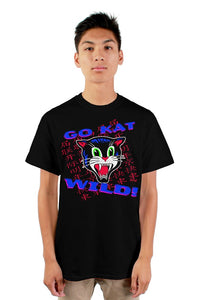 GO Kat Wild Rockabilly Japanese Retro Men's shirt Black