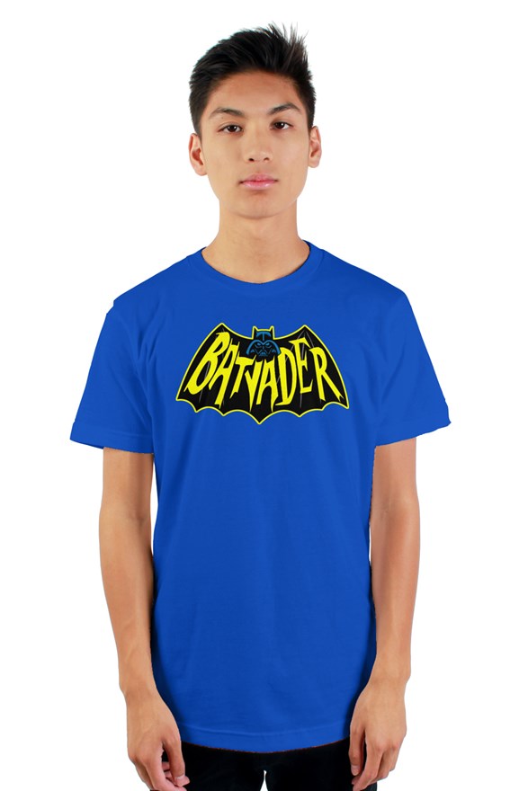 BatVader Blue mens t shirt