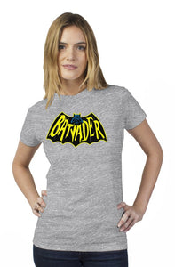 BatVader Grey womens t shirt