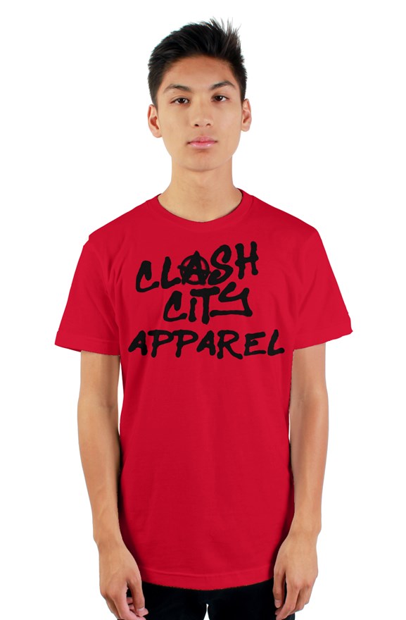 Clash City Apparel Graffiti Red  mens t shirt