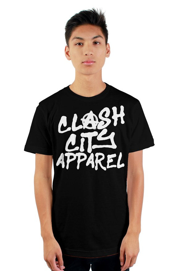 Clash City Apparel Graffiti Black mens t shirt