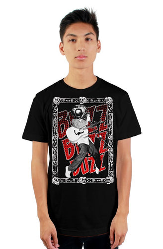 BUZZ BUZZ BUZZ Signature black mens t shirt